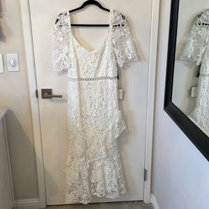 Lulu’s White Lace Dress size Large